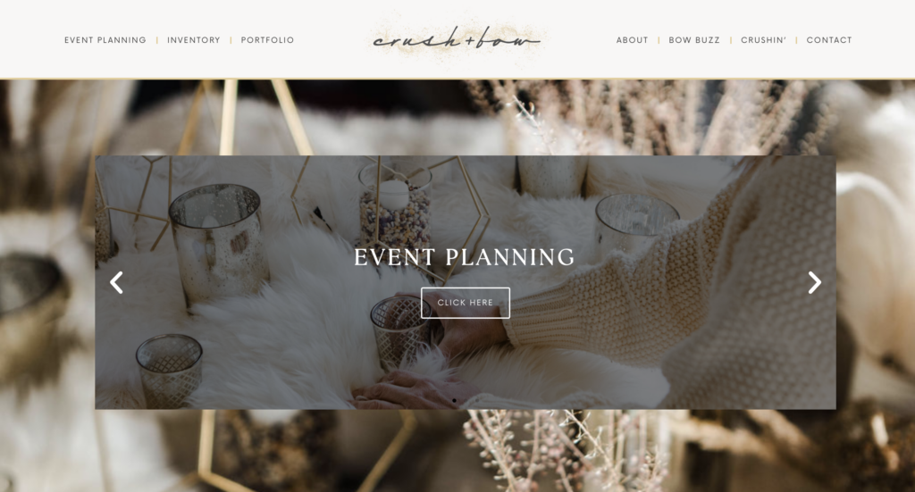event planning website | web design | designers